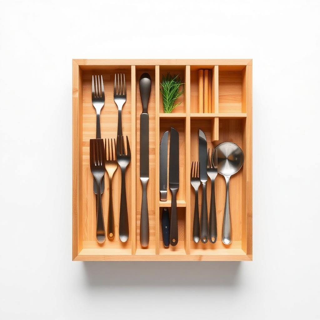 Expandable Bamboo Drawer Organizer